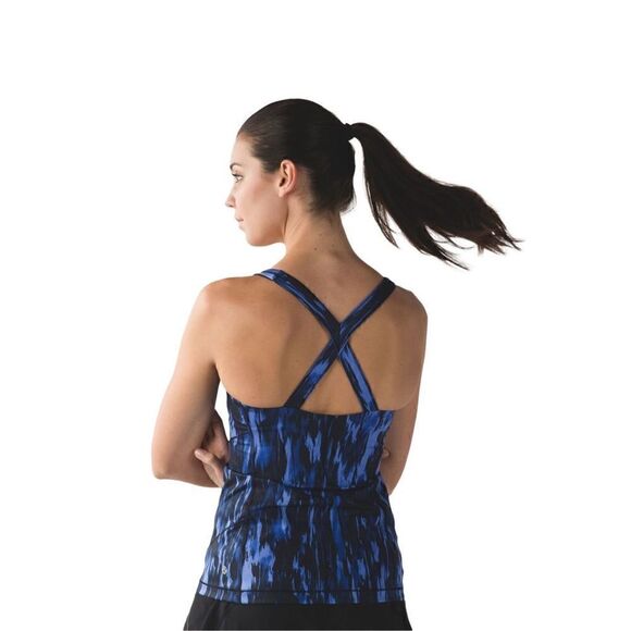 Lululemon Kanto Catch Me Tank Top Blue/Black Size 6 - Picture 2 of 9